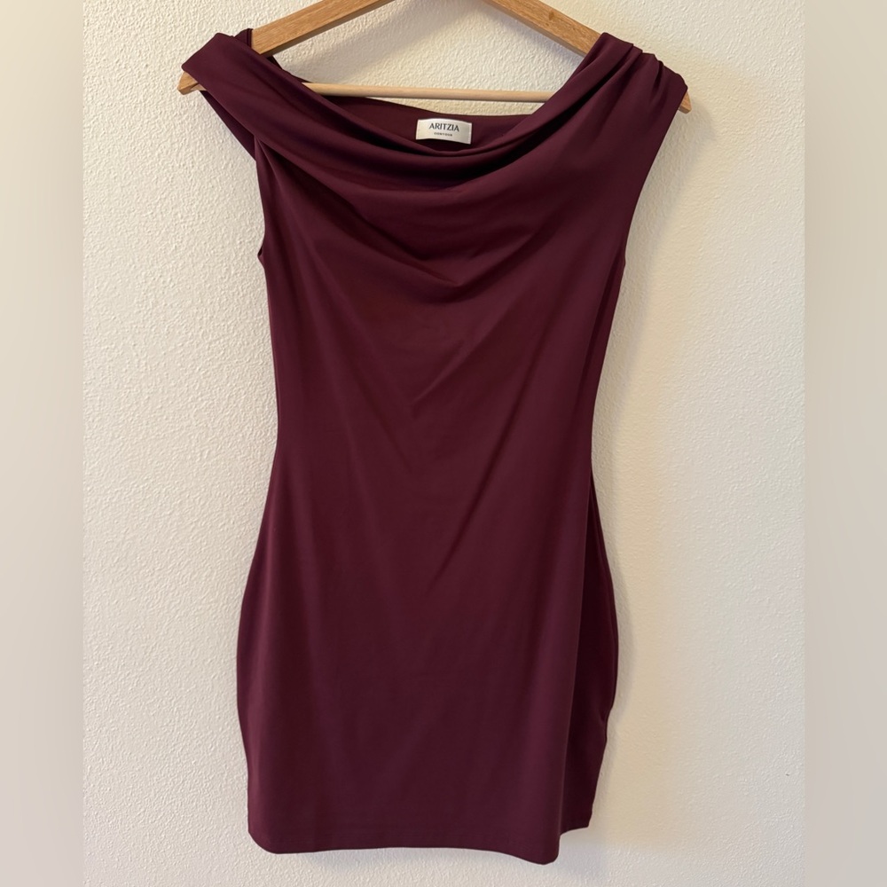 Aritzia Original Contour Ravish Dress / Strapless Dress in Deep Wine